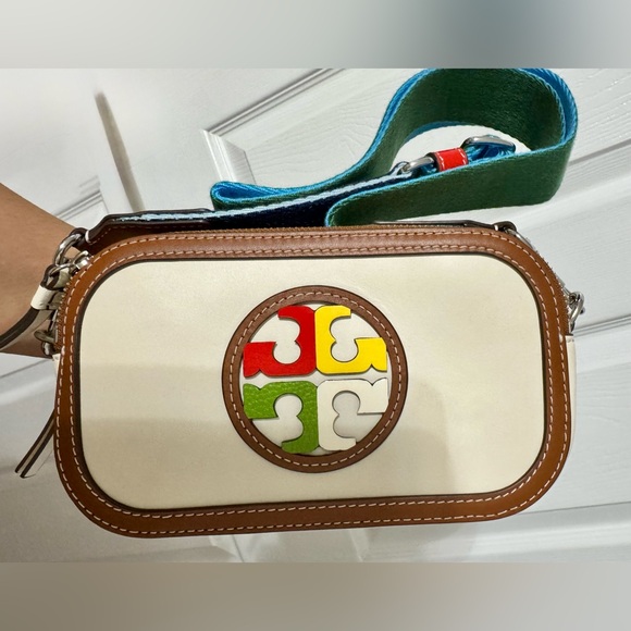 Tory Burch Mini Miller Marquetry Logo Crossbody Bag - Picture 7 of 8